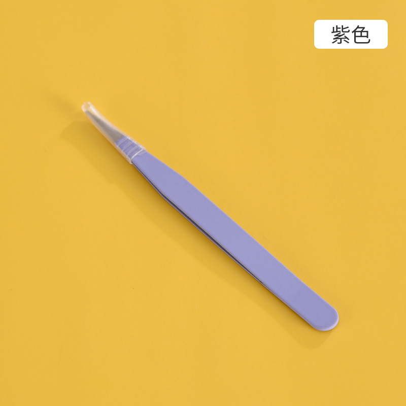 123mm pinzas de pestañas falsas sin pegamento coloridas pinzas de joyería punta herramientas de belleza de pestañas profesionales