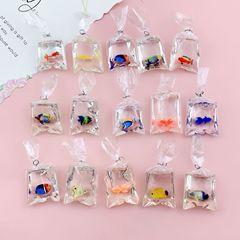 樹脂滴ゴムdiy創意模造小真金魚鯉模造水袋バッグキーホルダーペンダント小ペンダントアクセサリー