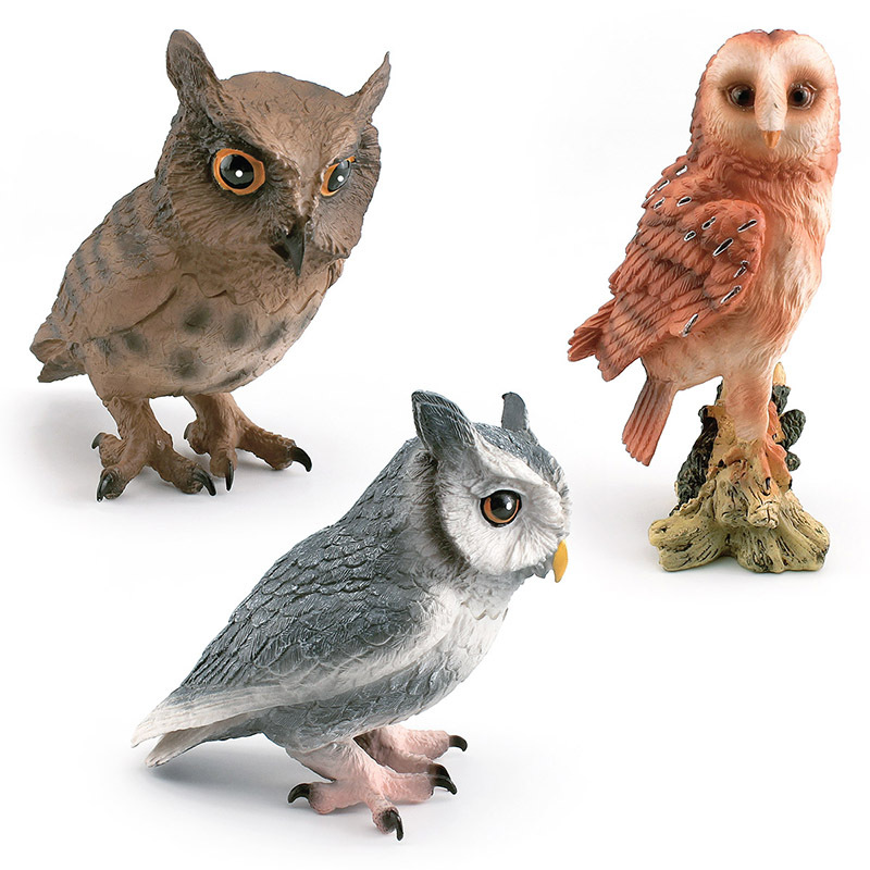 Transfronterizo de los niños de simulación cognitiva búho almacén mono águila pájaro modelo animal decoración de escritorio adornos