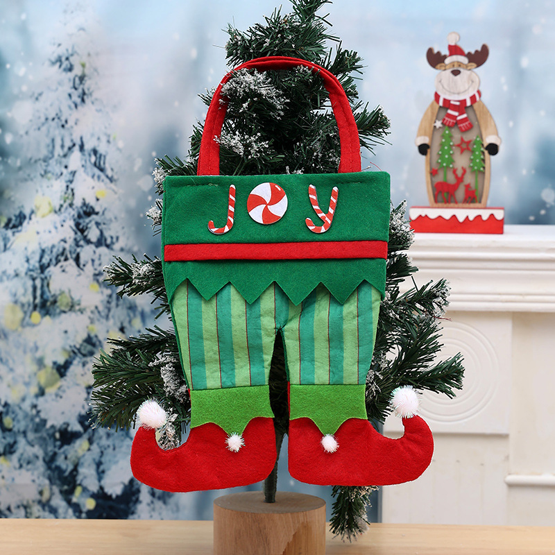 Grensoverschrijdende nieuwe kerstcadeautas voor kinderen elfbroek handtas kerstavondversiering appelzak snoepzak