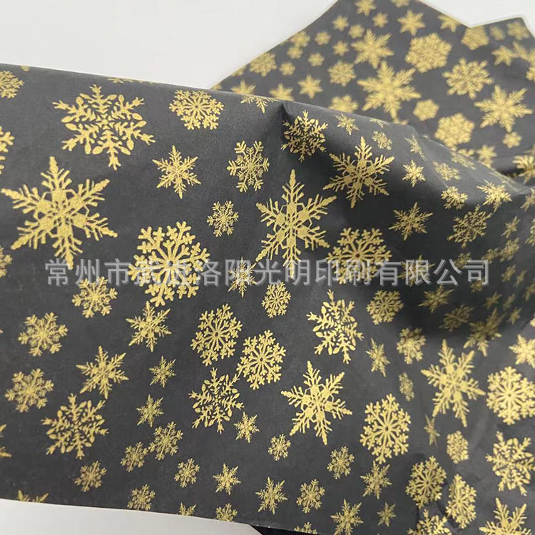 검정 바탕 금색 눈꽃 50*35 사이즈, 1,000장부터 도매 가능