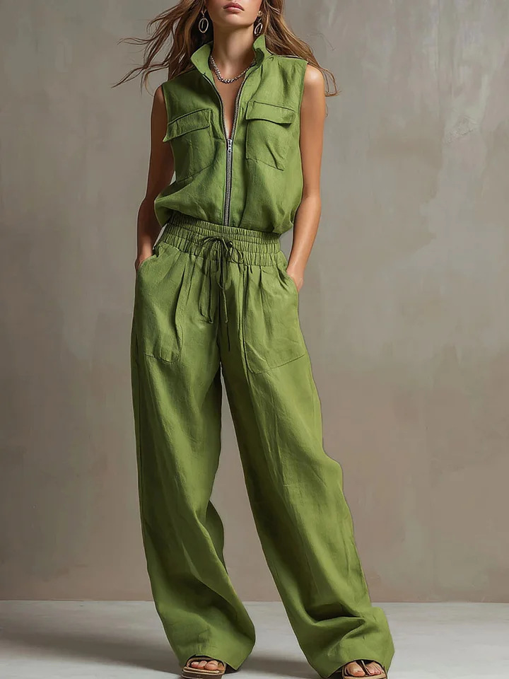 Damen Freizeit Trainingsanzug Mit Reißverschluss Und Loungehose_voghion.com