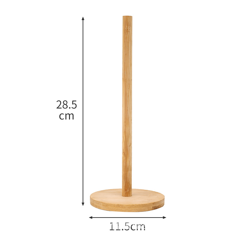 En stock de bambú titular de pañuelos de cocina restaurante vertical de madera rollo de papel de almacenamiento de plástico estante perezoso trapo titular