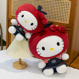 苹果牛仔裙hellokitty毛绒玩具创意女生抱枕kt猫娃娃抱枕生日礼物
