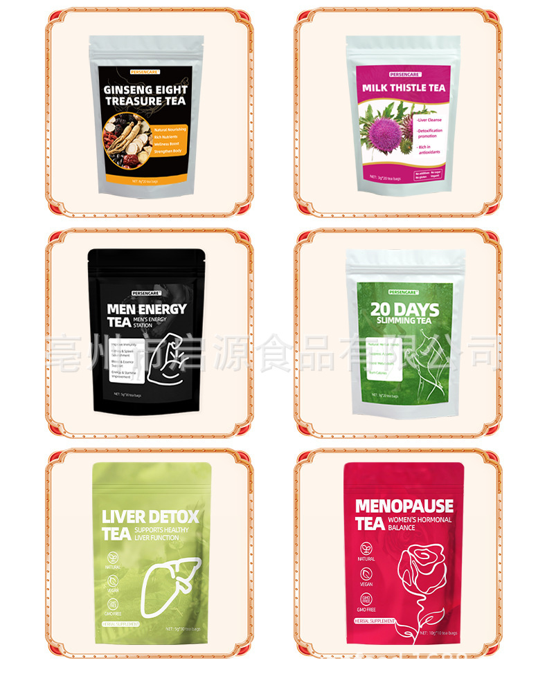 Ginseng Five Treasure Tea Ren Shen Wu Bao Cha Herbal Blend 5g x 30 Teabags for Daily Steeping preparation