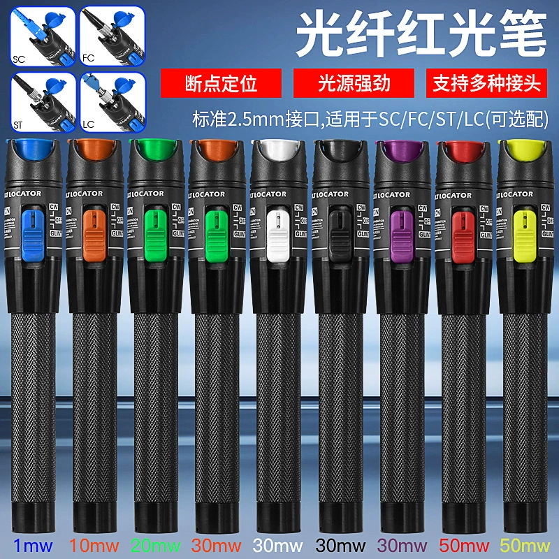 Популярный трансграничный оптический тестер-ручка 1-50 мВт с опциональным красным источником света, тестовый прибор в форме ручки