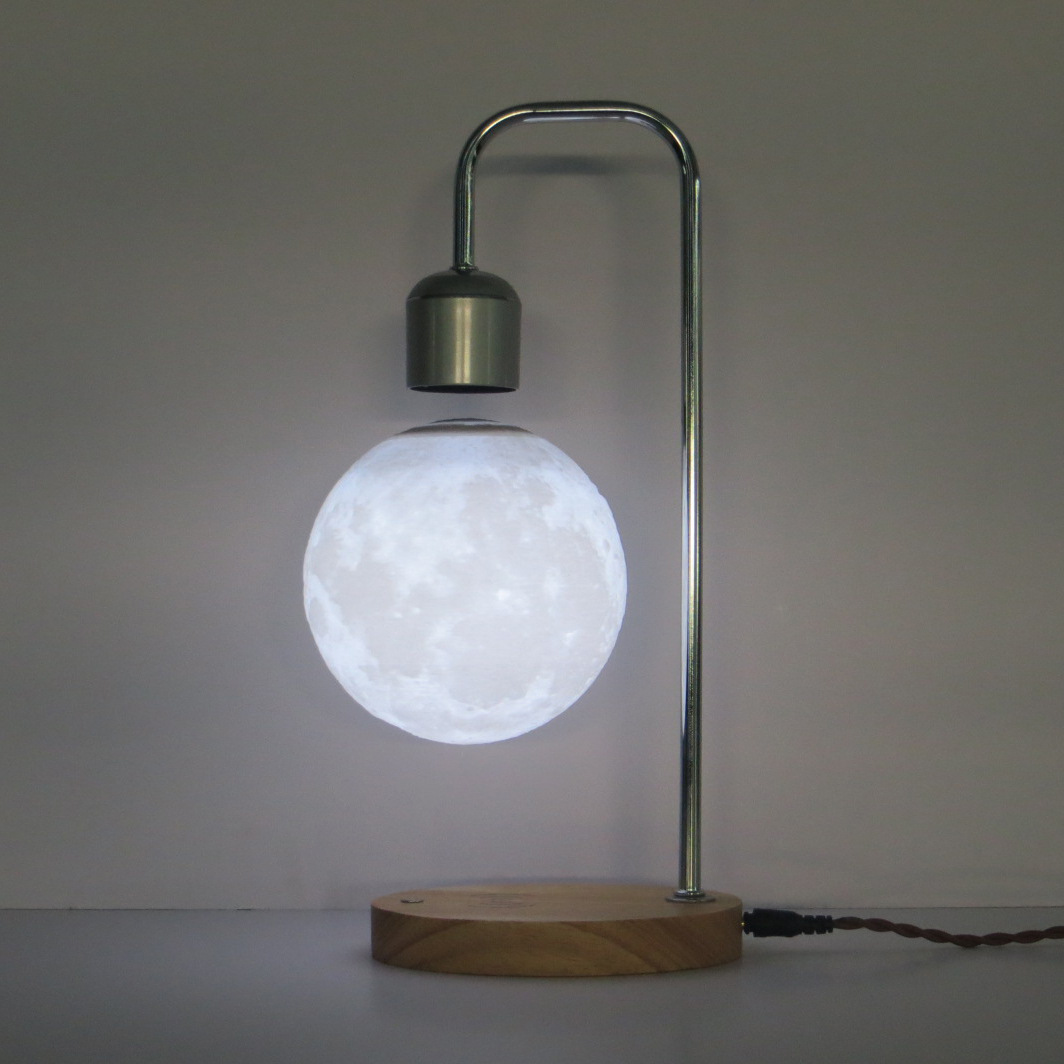 Suspensión luz de la luna de carga inalámbrica equilibrio Luz Led iluminación noche luz suspensión inducción bombilla suspensión magnética adornos