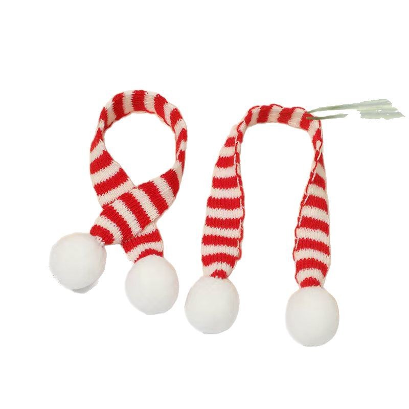 Mini bufandas de lana de punto de Navidad pato amarillo juguete bufandas rojo blanco rojo verde acessorios de decoración