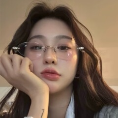 新款无框近视眼镜女高质感韩系纯欲御姐素颜平光镜时尚太阳镜墨镜