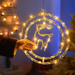 2024新作クリスマスledライトストリングクリスマスシーンアレンジ雰囲気装饰8机能リモコン革线カラーライト付き