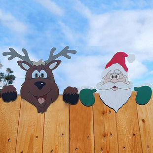 Independent station hot-selling Santa Claus reindeer courtyard fence plug-in Grinch Christmas courtyard decoration plug-in