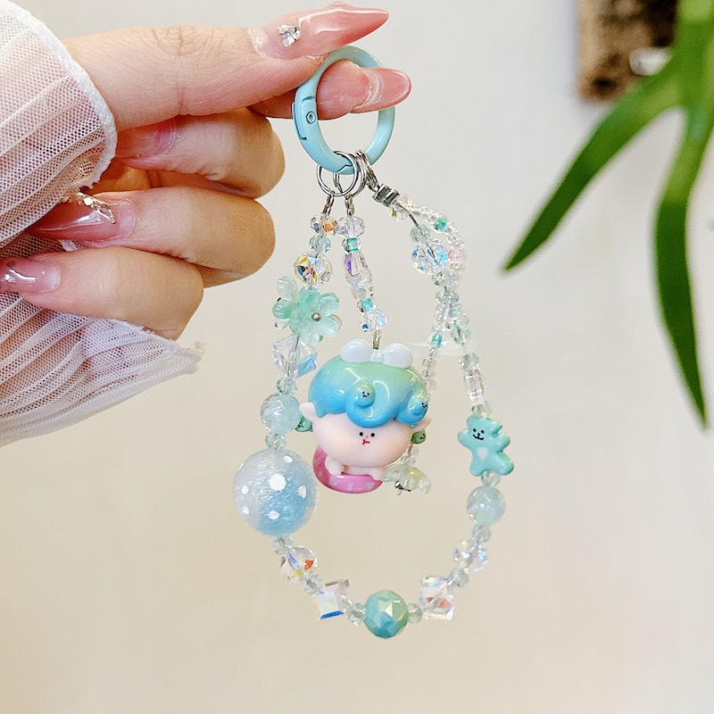 Genuine Lilith linda pintura al óleo estrella nueva aleación cristal resina linda cadena de teléfono móvil bolso colgante de teléfono móvil