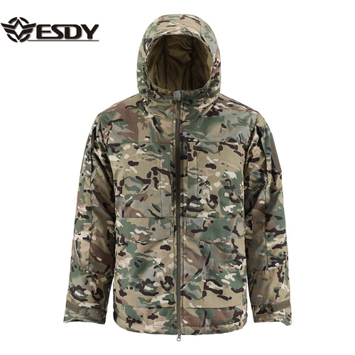 ESDY outdoor new camouflage jacket, multi-pocket cotton jacket, warm and thickened cotton jacket A022