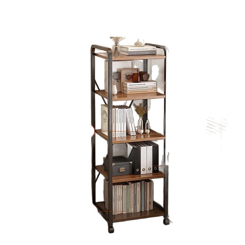 Estante de libros con ruedas librería móvil estante de piso estante de almacenamiento de sala de estar estante simple estante de exhibición contra la pared doméstica