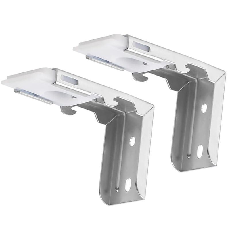4-Piece Set of Blinds and Sheer Curtain Installation Brackets Suitable for 38mm Rail Top Mount and Side Mount 7-Shaped Rail Fixing Brackets