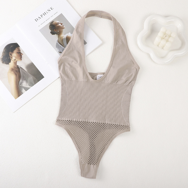 Faja Moldeadora de Cuello Halter Nailon Moldea el cuerpo, Sin costuras, Levanta glúteos, Control de abdomen