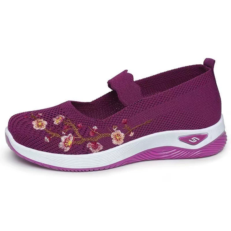 Slip-ons, footwear, comfortable non-slip sports shoes for mother, walking shoes, soft sole, for middle age