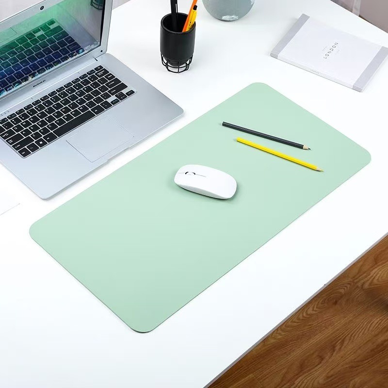 超大型マウスパッドコンピュータオフィスキーボードのテーブルパッドカスタム防水汚れに強い学生ノート机革pu|undefined