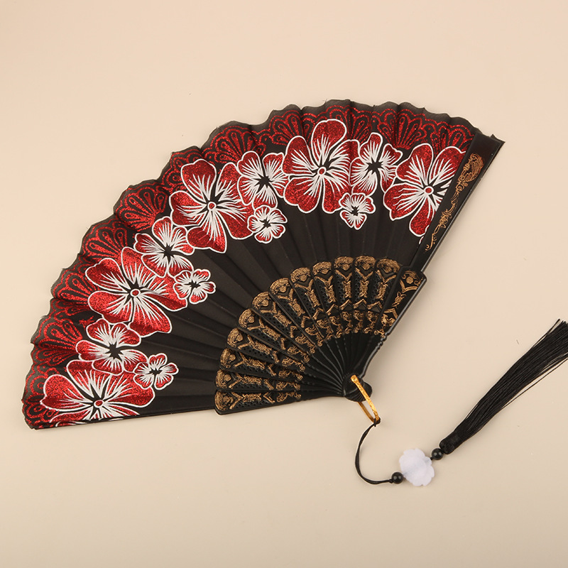 Abanico Plegable de Encaje de Plástico, Estampado, para Danza image 42