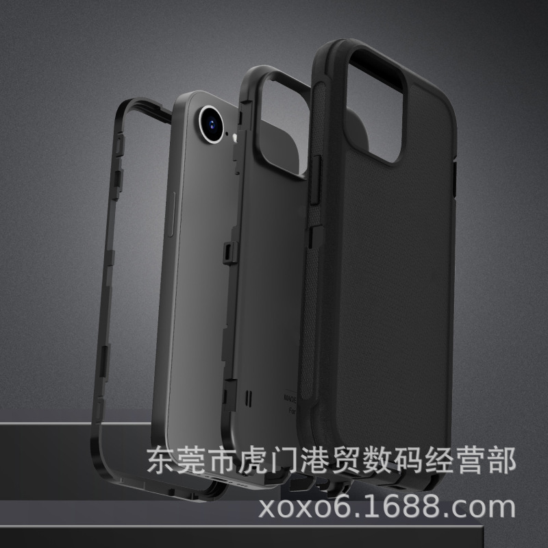 IPhone16 SE三防携帯ケースアップル16e Defender防御者ロボット携帯ケースを適用|undefined