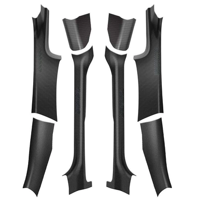Suitable for 6-Seater Tesla Model Dekorativ pedal başlıqları - renewal-y-carbon-fiber-pattern-door-sill-strip-eight-piece-set