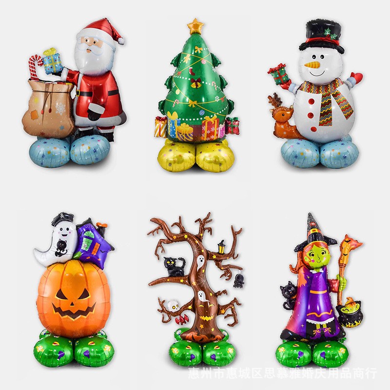 Assembled Halloween Christmas base Snowman Old Man Dead Tree Witch…