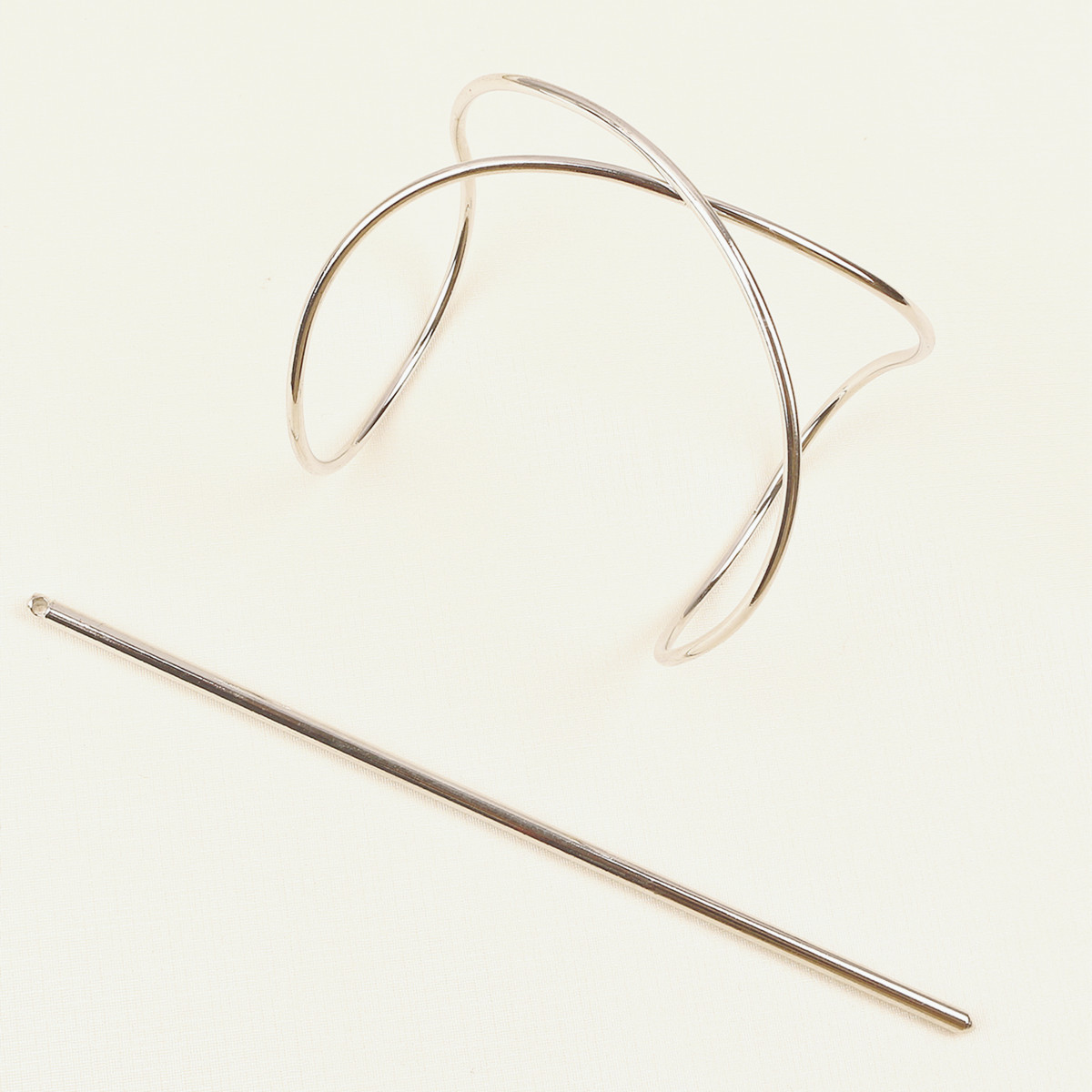 Comercio exterior nuevo irregular curva horquilla de metal europeo y americano bola cabeza Cruz metal accesorios para el cabello fábrica al por mayor