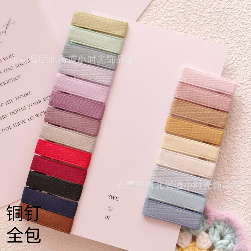 A price 22 color flat all-inclusive copper nail double fork clip NS standard diy material South Korea cotton ribbon jewelry accessories A price 22 color flat all-inclusive copper nail double fork clip NS standard diy material South Korea cotton ribbon jewelry accessories