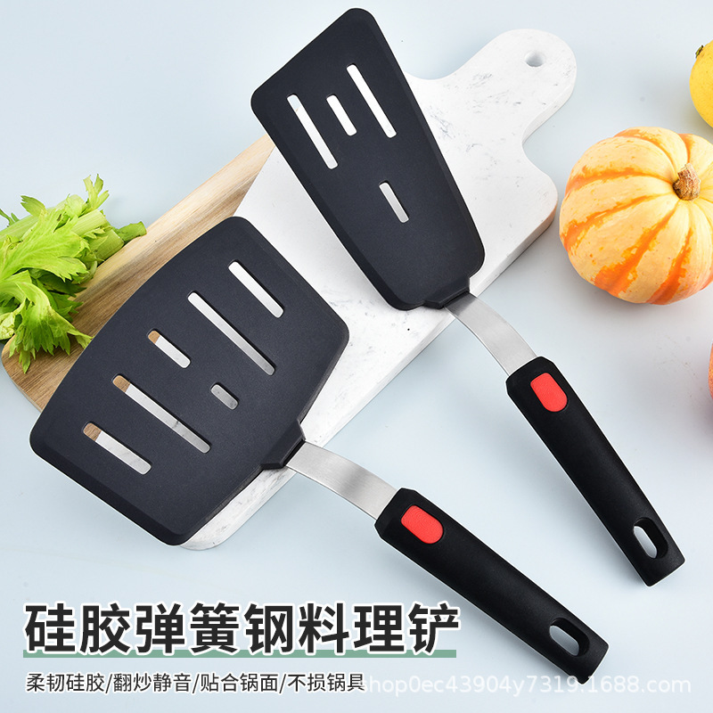 Silicone kitchenware suit stainless steel handle spatula spatula kitchen utensils cooking shovel silicone spatula non-stick pan Silicone kitchenware suit stainless steel handle spatula spatula kitchen utensils cooking shovel silicone spatula non-stick pan