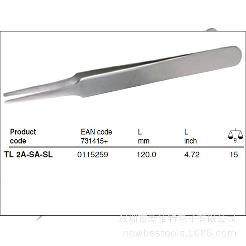 镊子LINDS TL2A-SA-SL精密电子医用TL 5A-SA-SL TL 1-SA SL TL 7A