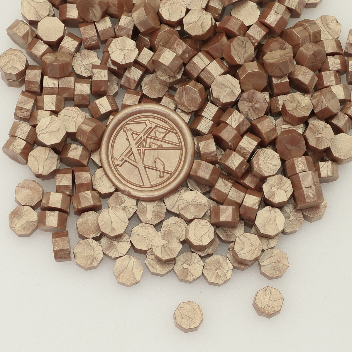 Perlas de cera de sellado octogonales Oucai, 500g, 131 colores, perlas de sellado de cera a granel, colores mixtos, baratas, perladas, una libra.