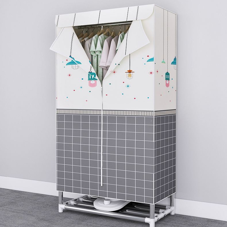 Three-Dimensional Drying Simple Wardrobe Steel Pipe Thickened Cloth Wardrobe Dormitory Bedroom Assembly Home Storage Winter New Style