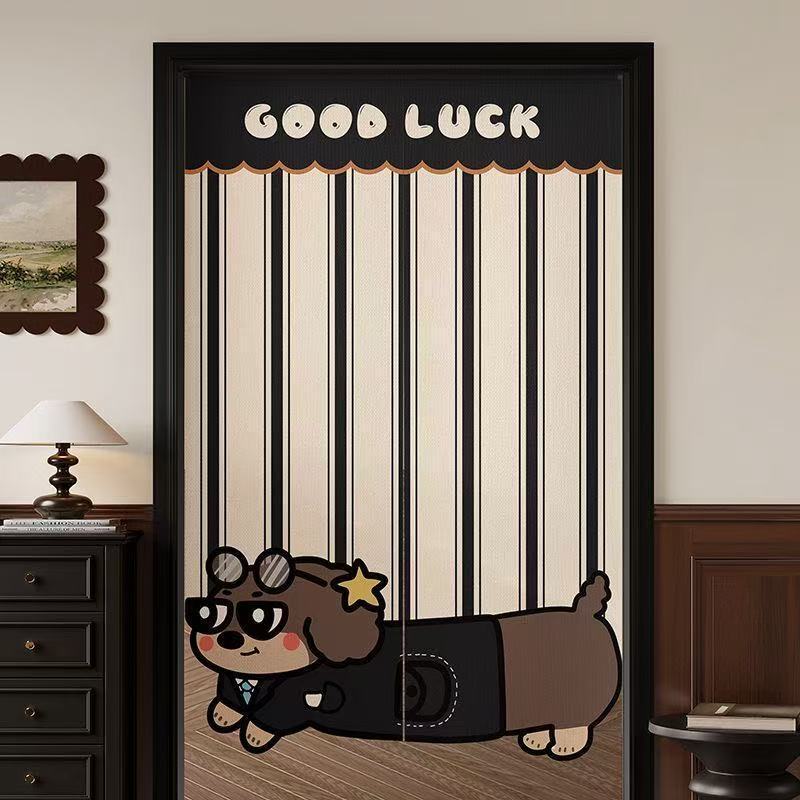 Cartoon Special-Shaped Bedroom Living Room Door Curtain Kitchen Curtain Punch-Free Bathroom Anti-Peeping Partition Blackout Door