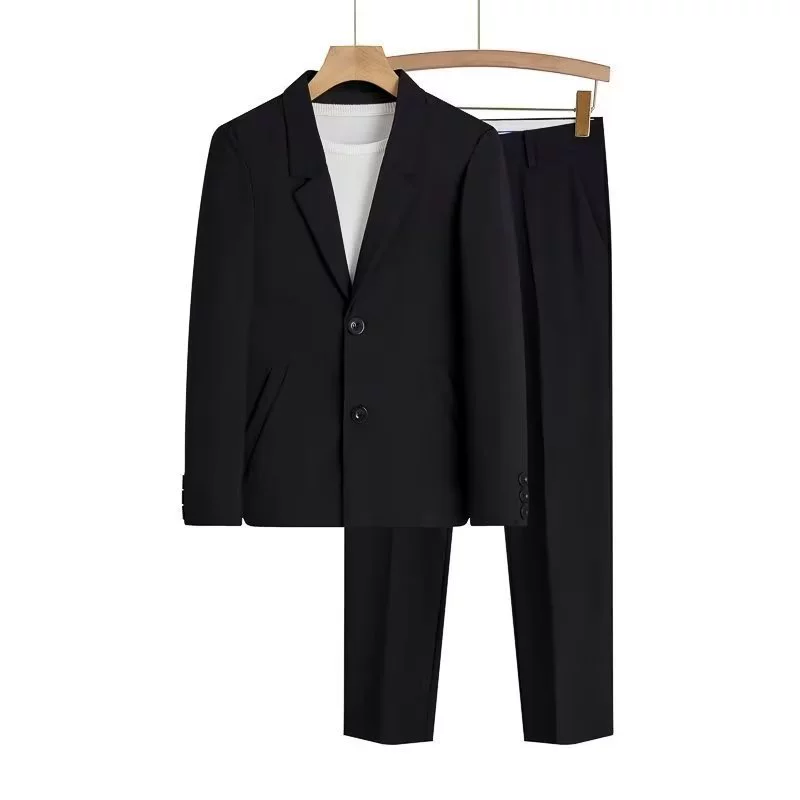 Men's summer thin set, trend classic suit jacket for leisure, oversize
