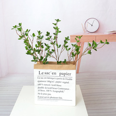 Artificial flower plant leaves, wedding celebration wedding garden green plant arrangement living room dining table green leaf arrangement 17 leaves of Millet leaf