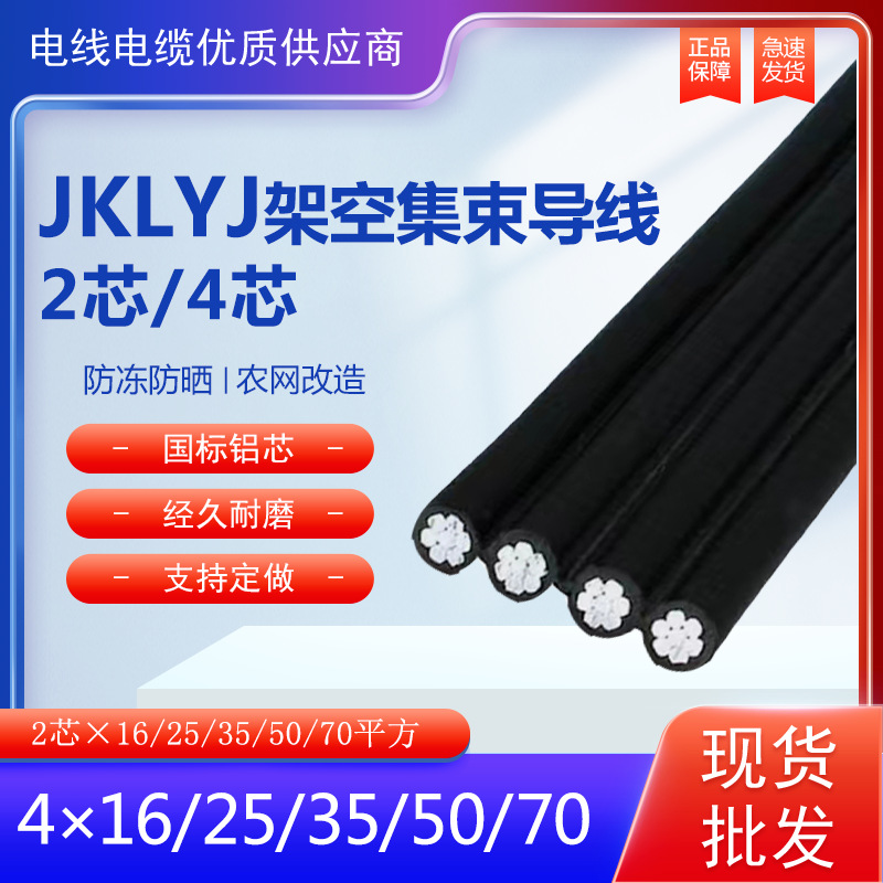 铝芯架空平行集束导线BS-JKLYJ2芯4芯2*10 16 25 35 50集束电缆线