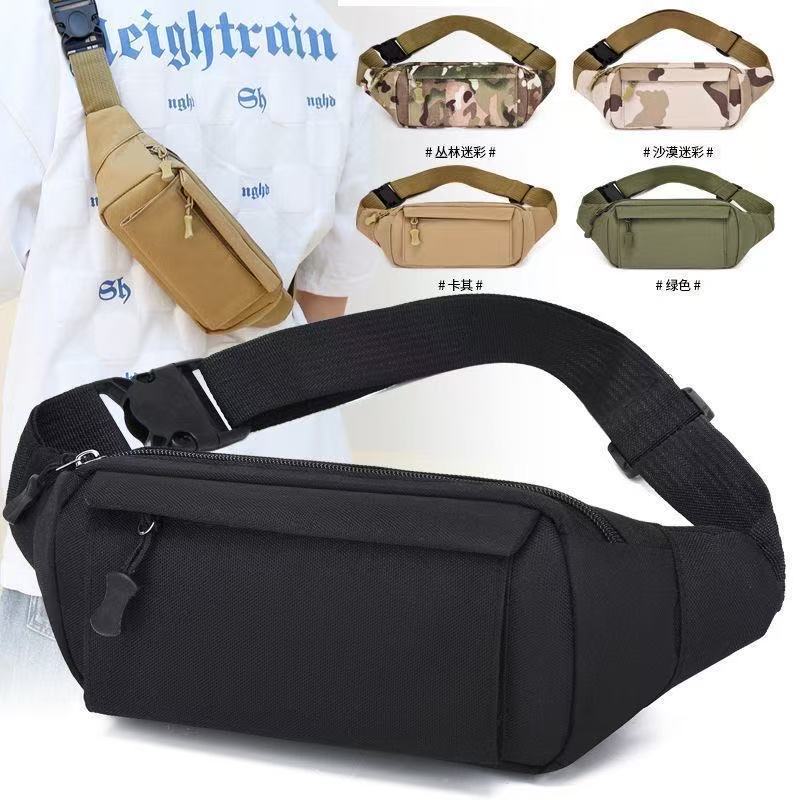 New Men's Waist Bag, Mobile Phone Bag, Multi-Functional Sports and Leisure Men's Bag, Outdoor Camouflage Shoulder Bag, Chest Bag