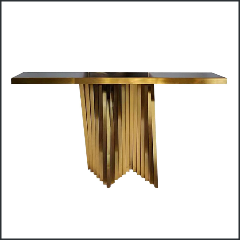 Ingeniería de lujo ligero de la pizarra de roca italiana pie de mesa de entrada moderna simple pasillo de entrada sala de estar frente a la pared vista final porche