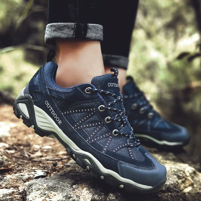 Demi-season work non-slip wear-resistant sports shoes outside climbing, low sneakers, plus size