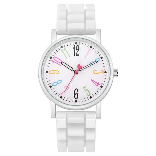 Foreign trade hot sale fashion casual cute watch digital scale silicone ladies quartz watch wholesale