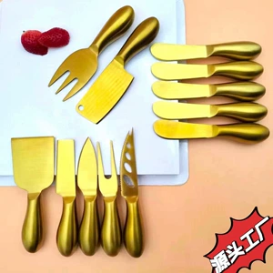 [芝士刀金色黄油刀披萨刀蛋糕厨房用具PP袋散装]