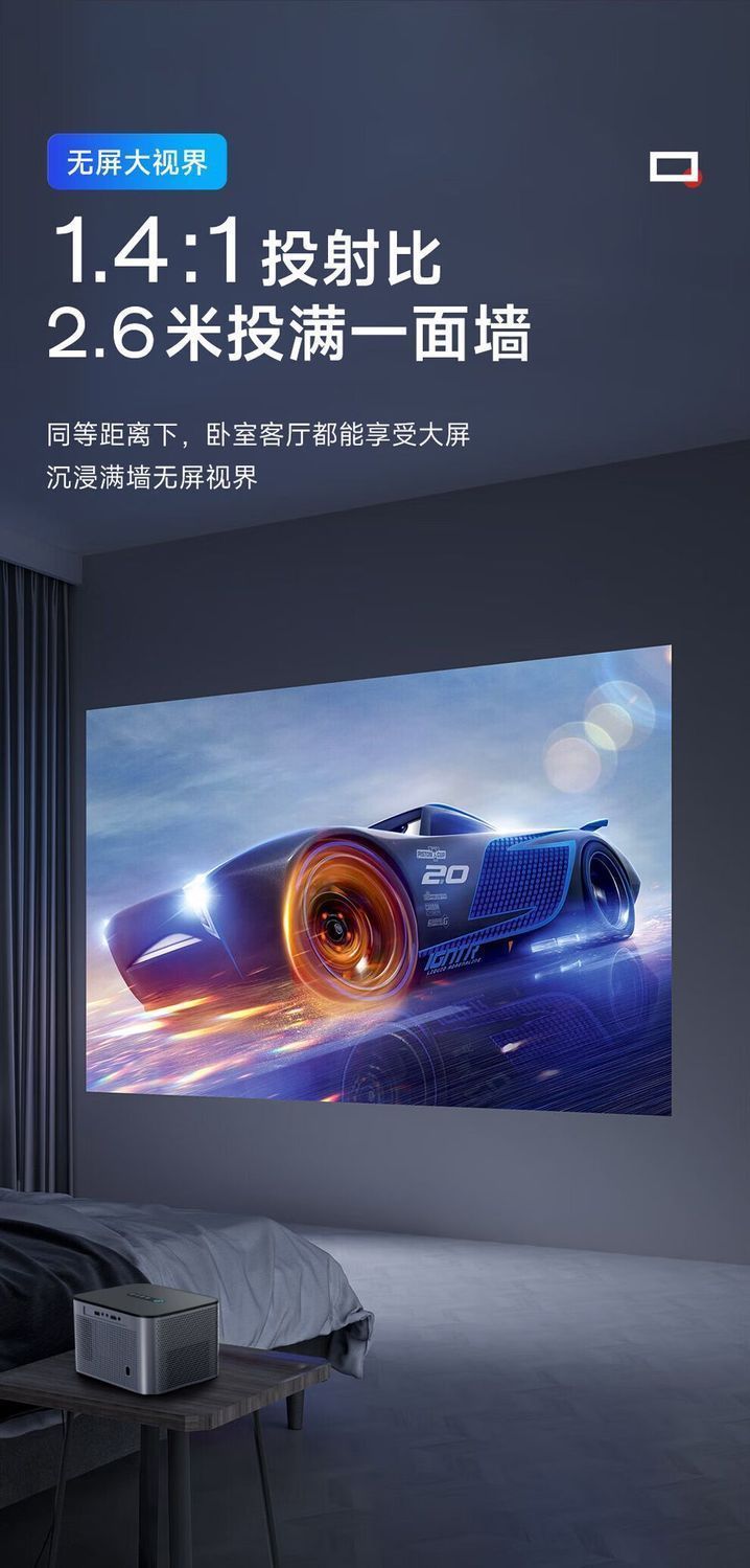 New Short-Focus Projector for Living Room Bedroom Home Theater Dormitory Daytime Use 4K HD Projector
