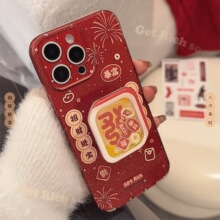 麻将发摇摇乐支架适用苹果16手机壳闪粉iphone15promax代发14趣味