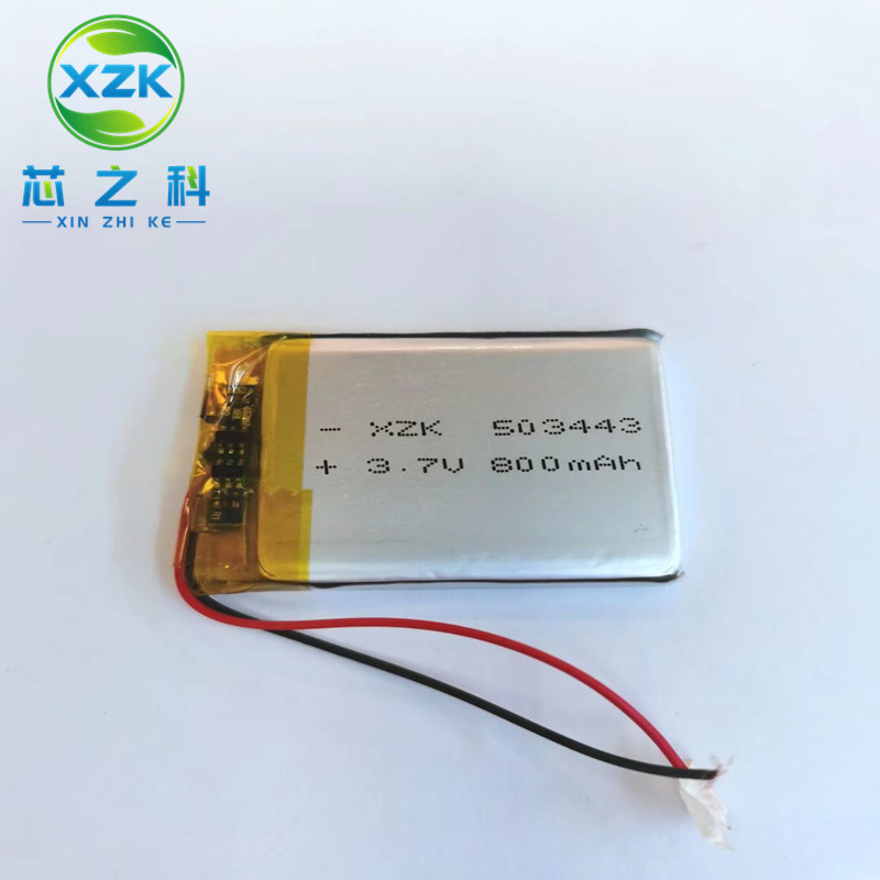 工厂503443聚合物锂电池800MAH 3.7V点火器美容仪GPS导航内置电池