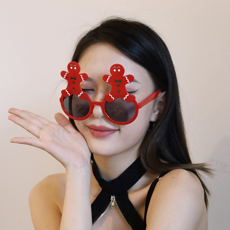 Gafas de Fiesta de Hombre de Pan de Jengibre de Plástico ABS Decorativo para Navidad