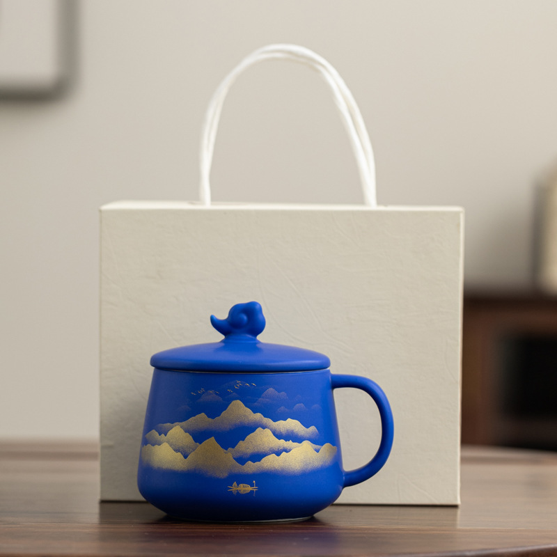 Taza de cerámica Xiangyun de China Taza de agua de paisaje Taza de café Taza de leche LOGO publicidad de regalos de estampado