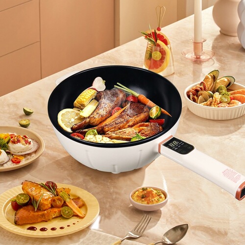 Weibili 110V220V multifunctional electric wok integrated non-stick dormitory plug-in high-power stir-frying electric wok