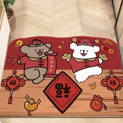 Wear-resistant Non-slip Foot Mat, Avtomobil döşəmə paspasları - blessed-puppy-4060cm25mm-diatom-mud