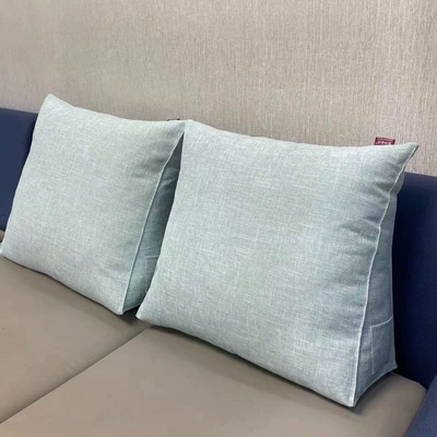 Waist support, Bedside soft cushion backrest - linen-champagne-blue-single-large-size-584820cm