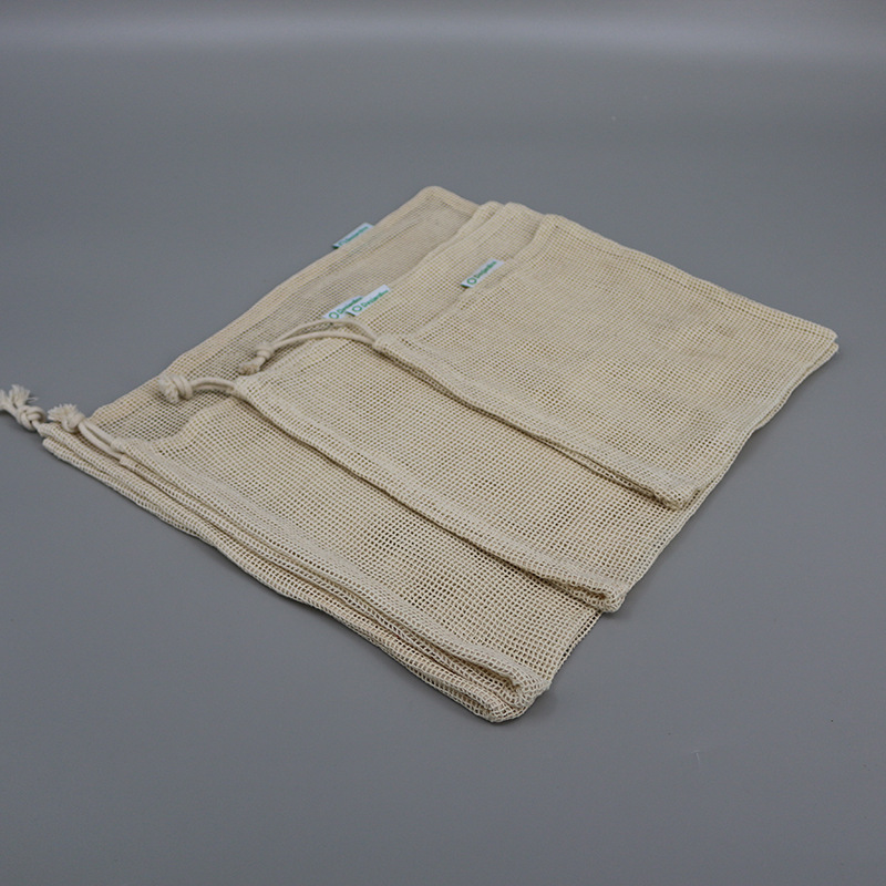 网布束口袋装水果网眼袋生产厂家超市蔬菜水果网布拉绳袋工厂